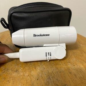 Brookstone White Compact Hair Dryer